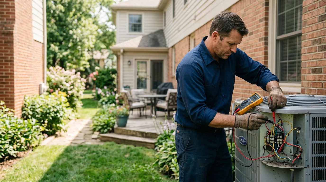 HVAC technician working near Lancaster, MN